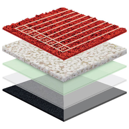 宁夏无缝预制型塑胶跑道渗水TPR喷面