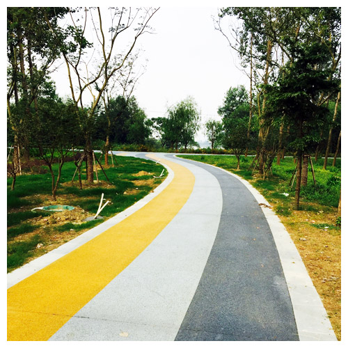 宁夏广陵公园彩色透水地坪